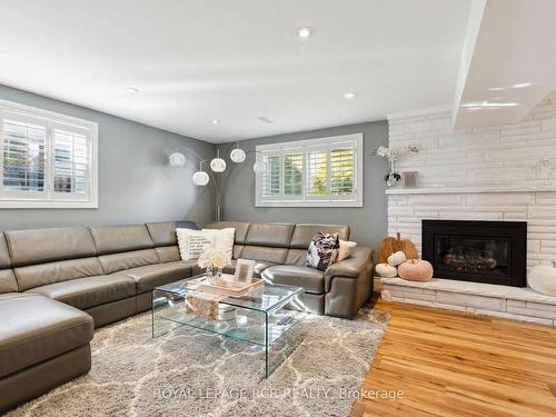 440 Mount Albion Rd, Hamilton, ON - Indoor Photo Showing Living Room With Fireplace