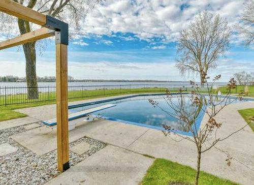 Pool - 205-10 Rue De La Terrasse-Goyer, Deux-Montagnes, QC - Outdoor With Body Of Water With Balcony With View