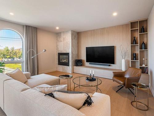 Salon - 6-300 Rue Du Moulin, Magog, QC - Indoor Photo Showing Living Room With Fireplace