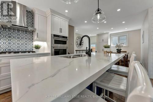 23 Regis Court, Hamilton, ON - Indoor Photo Showing Kitchen With Double Sink With Upgraded Kitchen