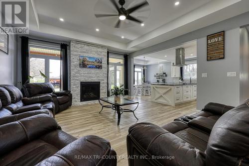 1942 Highway 59, Norfolk, ON - Indoor Photo Showing Living Room With Fireplace