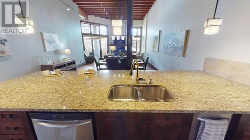 901 2Nd  Avenue Unit# 103B, Fernie, BC - Indoor Photo Showing Kitchen With Double Sink