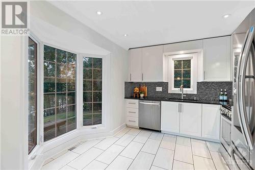 Bay Windows in Newly Renovated Kitchen - 3027 Prince Of Wales Drive, Ottawa, ON - Indoor Photo Showing Kitchen