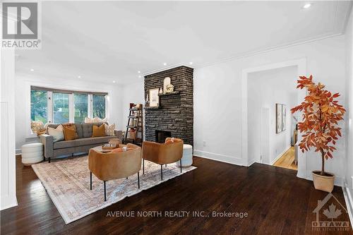 3027 Prince Of Wales Drive, Ottawa, ON - Indoor Photo Showing Living Room With Fireplace