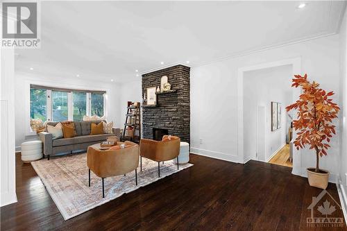 3027 Prince Of Wales Drive, Ottawa, ON - Indoor Photo Showing Living Room With Fireplace