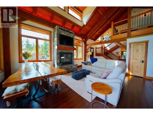 26 Birch Bend Grove, Kaslo, BC - Indoor Photo Showing Other Room With Fireplace