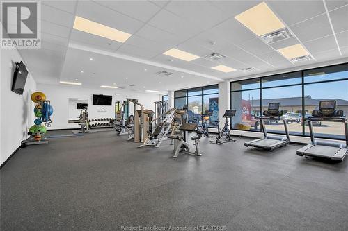 14400 Tecumseh Road East Unit# 402, Tecumseh, ON - Indoor Photo Showing Gym Room