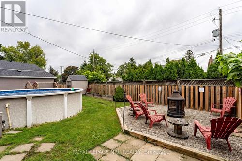 18 Irving Place, Hamilton, ON - Outdoor With Above Ground Pool With Deck Patio Veranda With Backyard