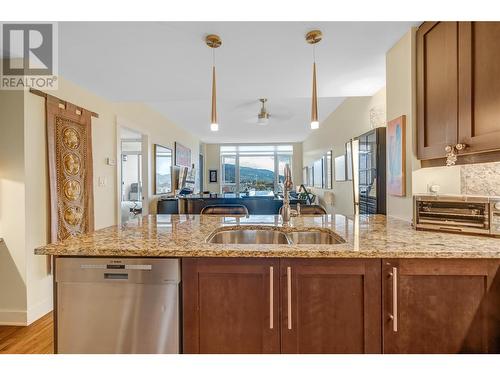 75 Martin Street Unit# 1205, Penticton, BC - Indoor Photo Showing Kitchen With Double Sink