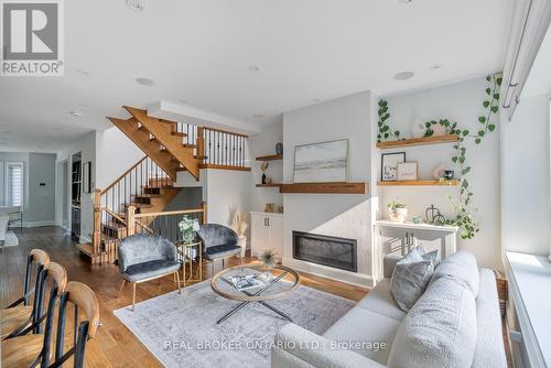 106 Ballacaine Drive, Toronto, ON - Indoor Photo Showing Living Room With Fireplace