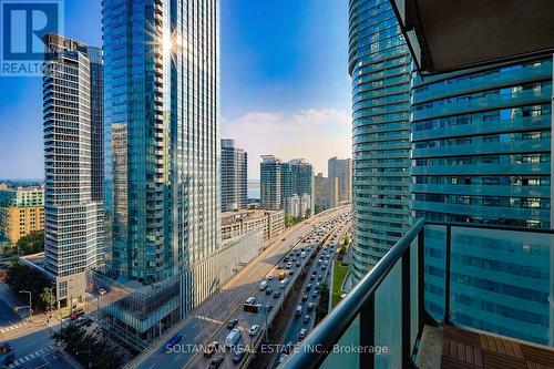 1510 - 55 Bremner Boulevard, Toronto, ON - Outdoor With Balcony With Facade