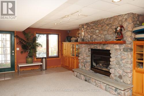 14 Bayview Drive, Kawartha Lakes (Coboconk), ON - Indoor Photo Showing Living Room With Fireplace