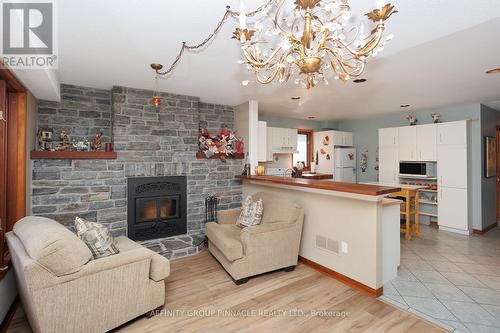 14 Bayview Drive, Kawartha Lakes (Coboconk), ON - Indoor Photo Showing Living Room With Fireplace