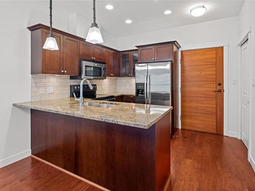 301-201 Nursery Hill Dr, View Royal, BC - Indoor Photo Showing Kitchen With Double Sink With Upgraded Kitchen