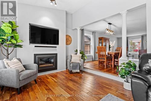 8 Karsh Crescent, Hamilton, ON - Indoor Photo Showing Living Room With Fireplace