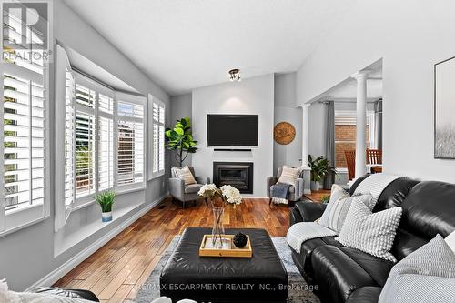 8 Karsh Crescent, Hamilton, ON - Indoor Photo Showing Living Room With Fireplace