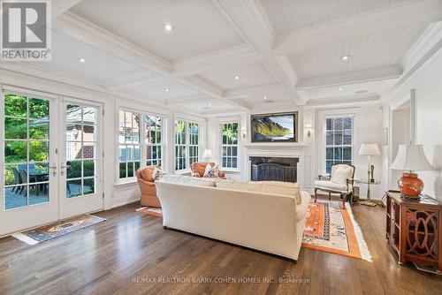 32 Ava Road, Toronto, ON - Indoor Photo Showing Living Room With Fireplace