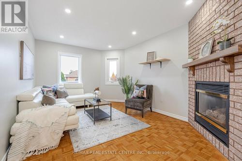 6 Pressed Brick Drive, Brampton, ON - Indoor Photo Showing Living Room With Fireplace