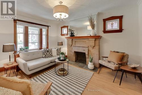 108 Maclean Avenue, Toronto, ON - Indoor Photo Showing Living Room With Fireplace