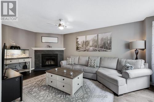 98 Kearney Drive, Ajax, ON - Indoor Photo Showing Living Room With Fireplace