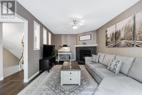 98 Kearney Drive, Ajax, ON - Indoor Photo Showing Living Room With Fireplace