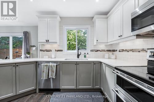 98 Kearney Drive, Ajax, ON - Indoor Photo Showing Kitchen With Double Sink With Upgraded Kitchen