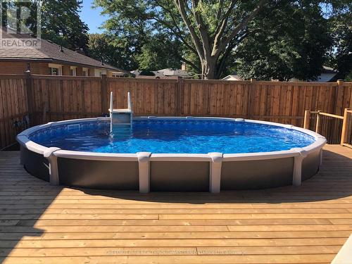 48 Hickson Drive, Kitchener, ON - Outdoor With Above Ground Pool With Backyard