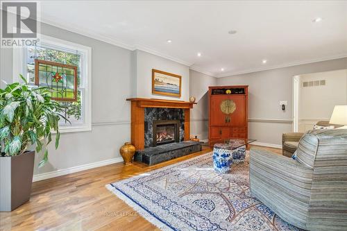 1230 Appleford Lane, Burlington, ON - Indoor Photo Showing Living Room With Fireplace