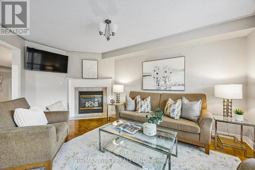 9 Loontail Street, Caledon, ON - Indoor Photo Showing Living Room With Fireplace