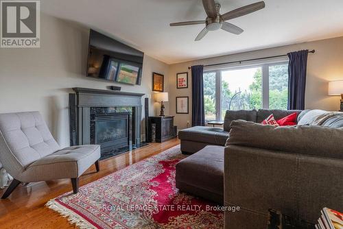 35 Banbury Drive, Hamilton, ON - Indoor Photo Showing Living Room With Fireplace