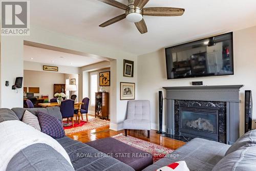 35 Banbury Drive, Hamilton, ON - Indoor Photo Showing Living Room With Fireplace