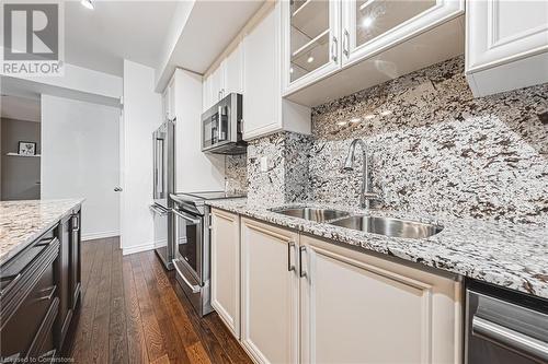 KITCHEN - 34 Plains Road E Unit# 208, Burlington, ON - Indoor Photo Showing Kitchen With Double Sink With Upgraded Kitchen