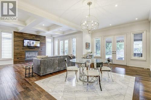 1035 Truman Avenue, Oakville, ON - Indoor Photo Showing Dining Room With Fireplace