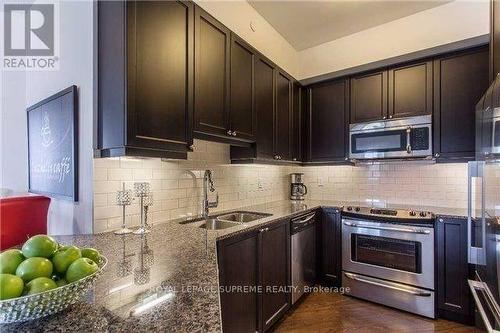 312 - 25 Fontenay Court, Toronto, ON - Indoor Photo Showing Kitchen With Double Sink With Upgraded Kitchen