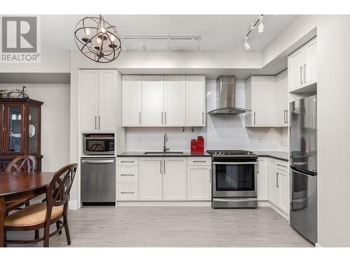 4380 Lakeshore Road Unit# 219, Kelowna, BC - Indoor Photo Showing Kitchen With Stainless Steel Kitchen