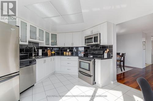 1512 - 20 Cherrytree Drive, Brampton, ON - Indoor Photo Showing Kitchen With Stainless Steel Kitchen