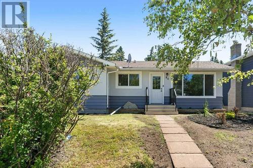 Front Exterior, New Gardens, front steps , windows and door - 94 Haysboro Crescent Sw, Calgary, AB 