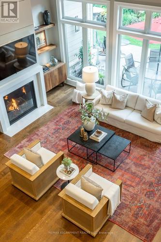 257 Surrey Drive, Oakville, ON - Indoor Photo Showing Living Room With Fireplace