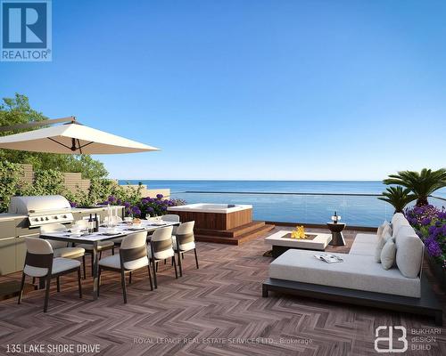 135 Lake Shore Drive, Toronto, ON - Outdoor With Body Of Water With Deck Patio Veranda With View