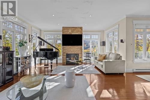 8 Carriage Lane, St. John'S, NL - Indoor Photo Showing Living Room With Fireplace