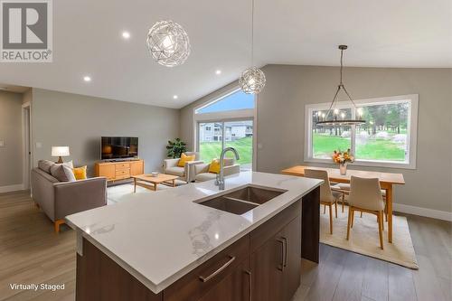 208 Corral Boulevard, Cranbrook, BC - Indoor Photo Showing Kitchen With Double Sink