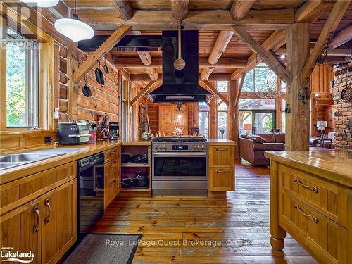 1400 Chemin Du Loup Road, Tiny, ON - Indoor Photo Showing Kitchen With Double Sink