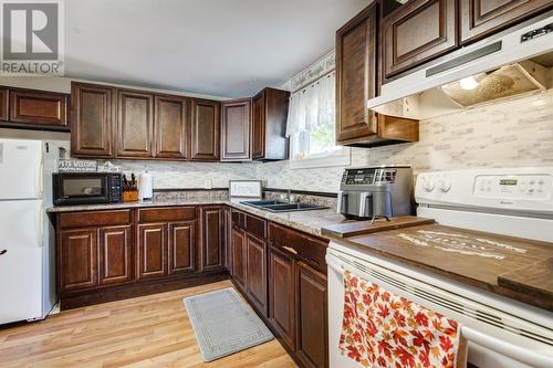 87 Ridge Road, Spaniards Bay, NL - Indoor Photo Showing Kitchen With Double Sink