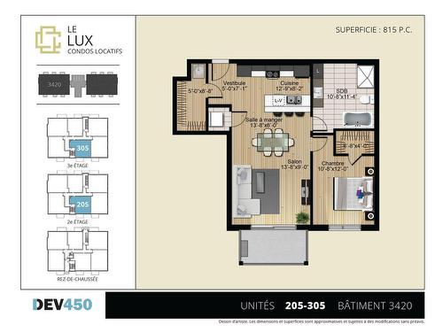 Drawing (sketch) - 205-3420 Boul. René-Laennec, Laval (Vimont), QC - Other