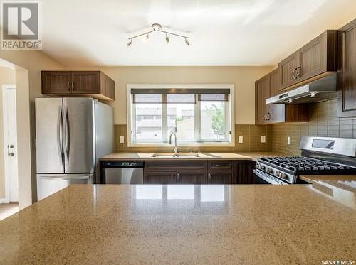 5413 Whereatt Road, Regina, SK - Indoor Photo Showing Kitchen With Stainless Steel Kitchen With Double Sink With Upgraded Kitchen