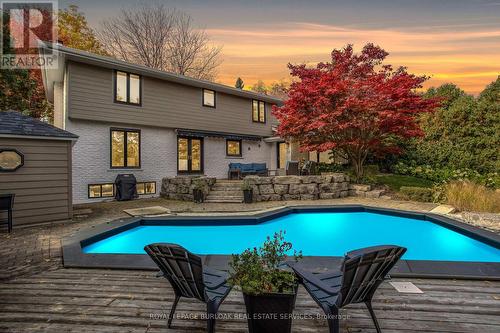 2091 Canterbury Drive, Burlington, ON - Outdoor With In Ground Pool With Deck Patio Veranda