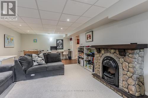 2091 Canterbury Drive, Burlington, ON - Indoor Photo Showing Living Room With Fireplace