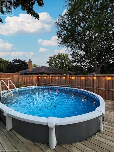 48 Hickson Drive, Kitchener, ON - Outdoor With Above Ground Pool With Backyard