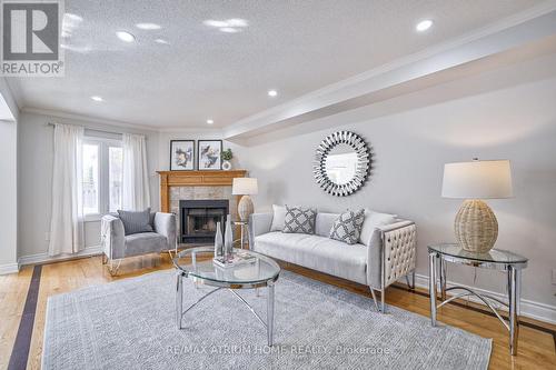 28 Mandel Crescent, Richmond Hill, ON - Indoor Photo Showing Living Room With Fireplace