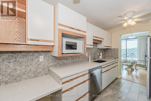 1008 - 2055 Upper Middle Road, Burlington, ON - Indoor Photo Showing Kitchen With Double Sink